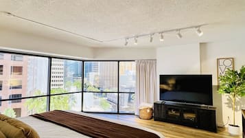 1 habitación, escritorio, tabla de planchar con plancha y wifi