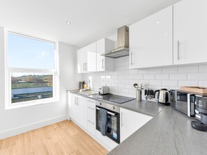 Fridge, microwave, oven, toaster