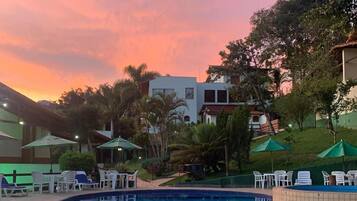 Indoor pool, 2 outdoor pools, pool umbrellas, pool loungers