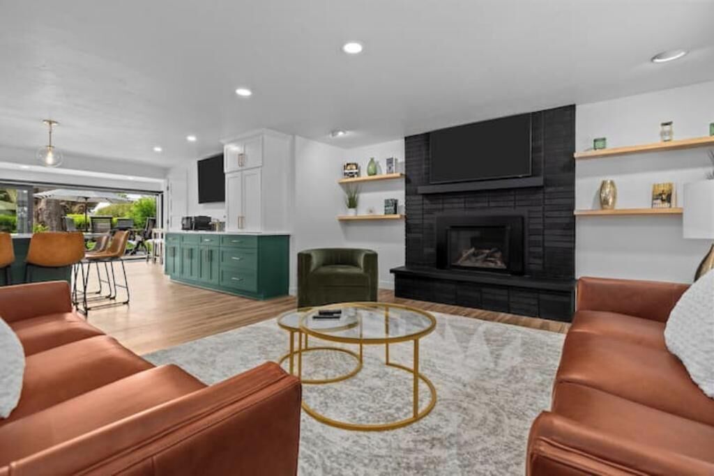 TV connectée, cheminée