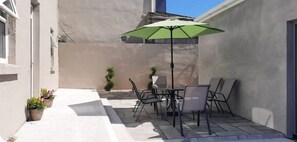 Outdoor dining - House on the Lane, in the tranquil Village of Cong, Ireland. (MO)