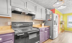 Microwave, oven, stovetop, dishwasher