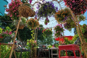 Terrace/patio - The Abigail Manor-The Mackinaw Suite, Private entrance,Furnished, 1861 Victorian (Manistee)