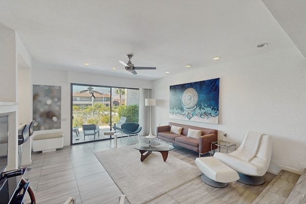 TV, DVD player, books