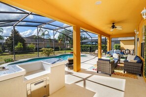Terrace/patio - Luxury 2850sf Rental | Water + Conservation Views | Near Clubhouse | Gated (Davenport)