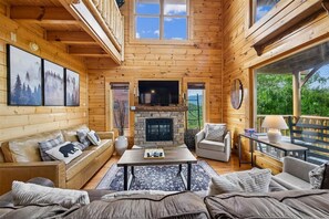 TV, fireplace, video games