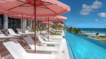 3 outdoor pools, open 7:00 AM to 6:30 PM, cabanas (surcharge)