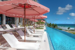 3 outdoor pools, open 7:00 AM to 6:30 PM, cabanas (surcharge)