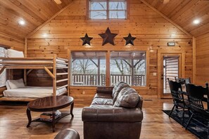 TV, fireplace, video games