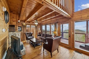 TV, fireplace, video games, table football