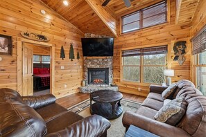 TV, fireplace, video games