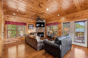 Télévision, cheminée, jeux vidéo