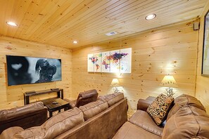 TV, fireplace, video games