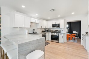 Microwave, oven, stovetop, dishwasher