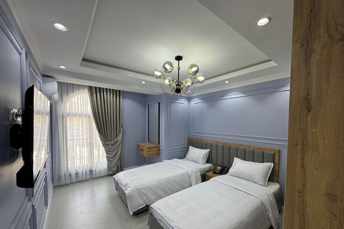 In-room safe, laptop workspace, blackout curtains, soundproofing