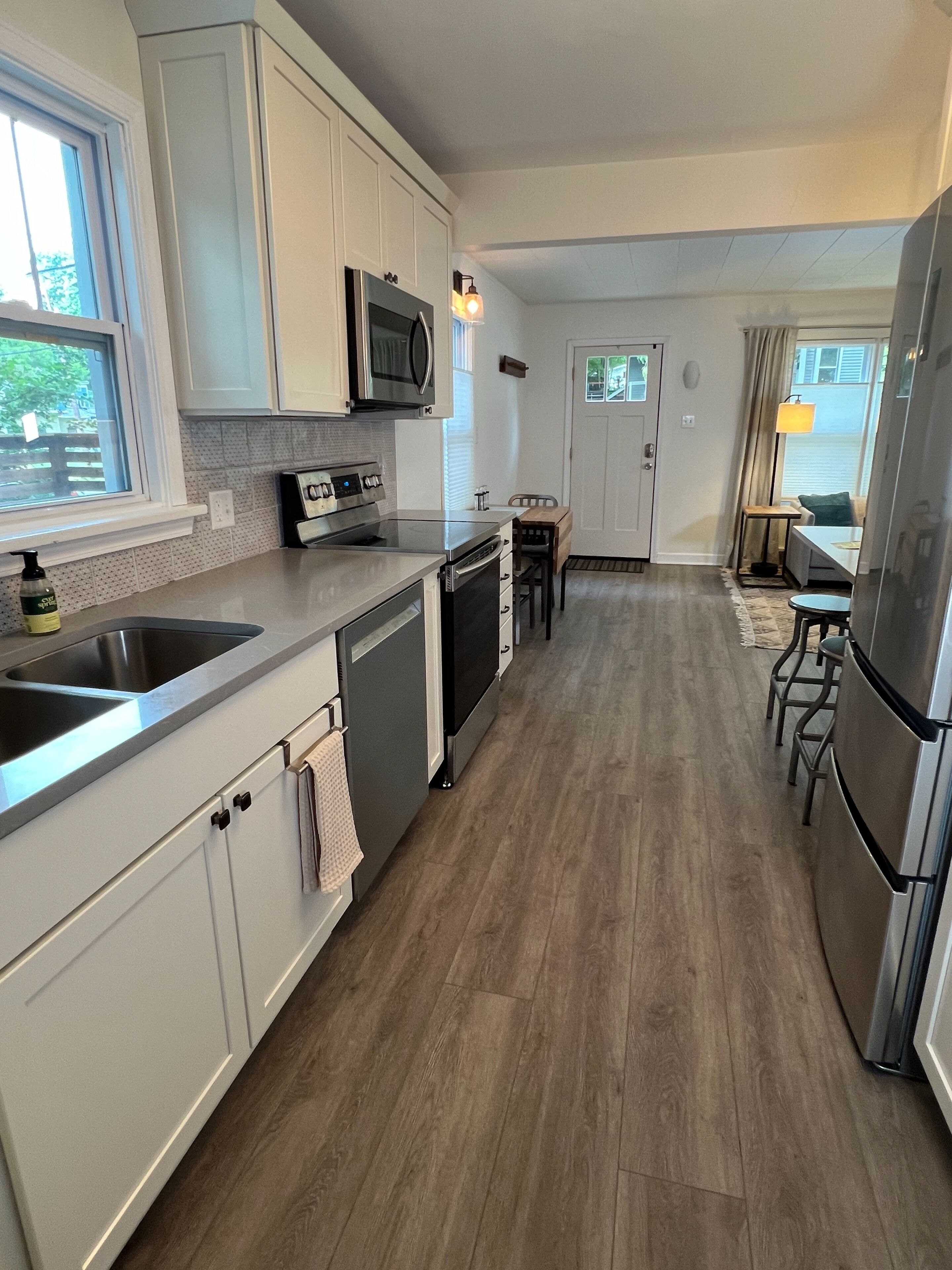 Microwave, oven, stovetop, dishwasher