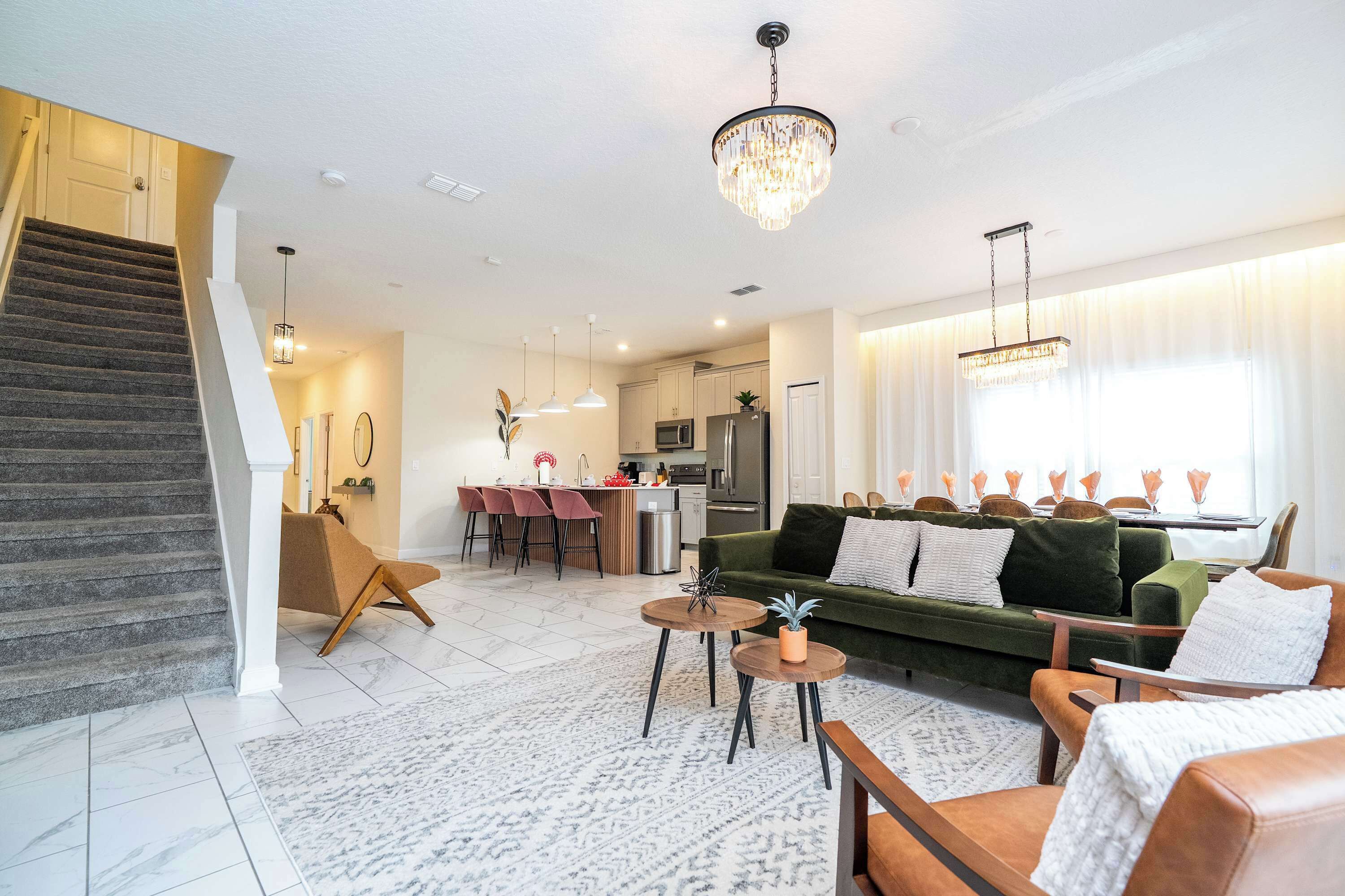 Comfort Townhome | Living area | 1-inch Smart TV with cable channels, Netflix, Hulu