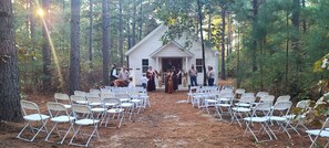 Outdoor banquet area
