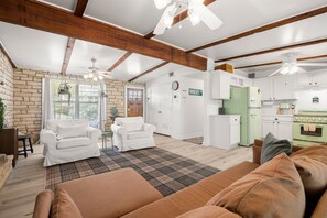 Smart TV, table football, books, music library