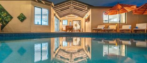 Outdoor pool, a heated pool