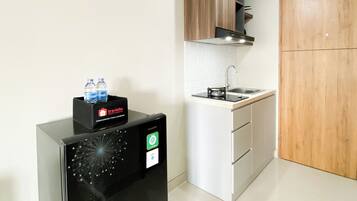 標準開放式客房 | 私人廚房 | 電冰箱、爐台、電鍋、鍋具/餐盤/廚房用品