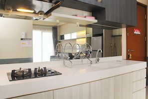 Appartement Standard | Cuisine privée | Plaque de cuisson, cuiseur de riz