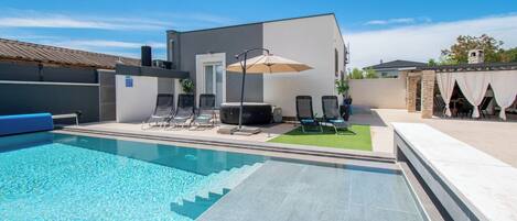 A heated pool