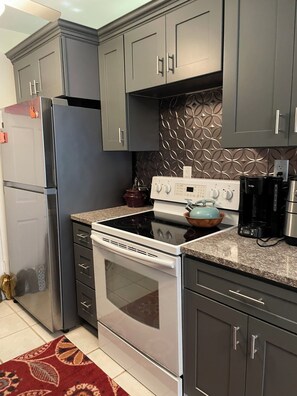 Microwave, oven, stovetop, dishwasher