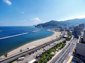 Vue sur la plage ou l’océan