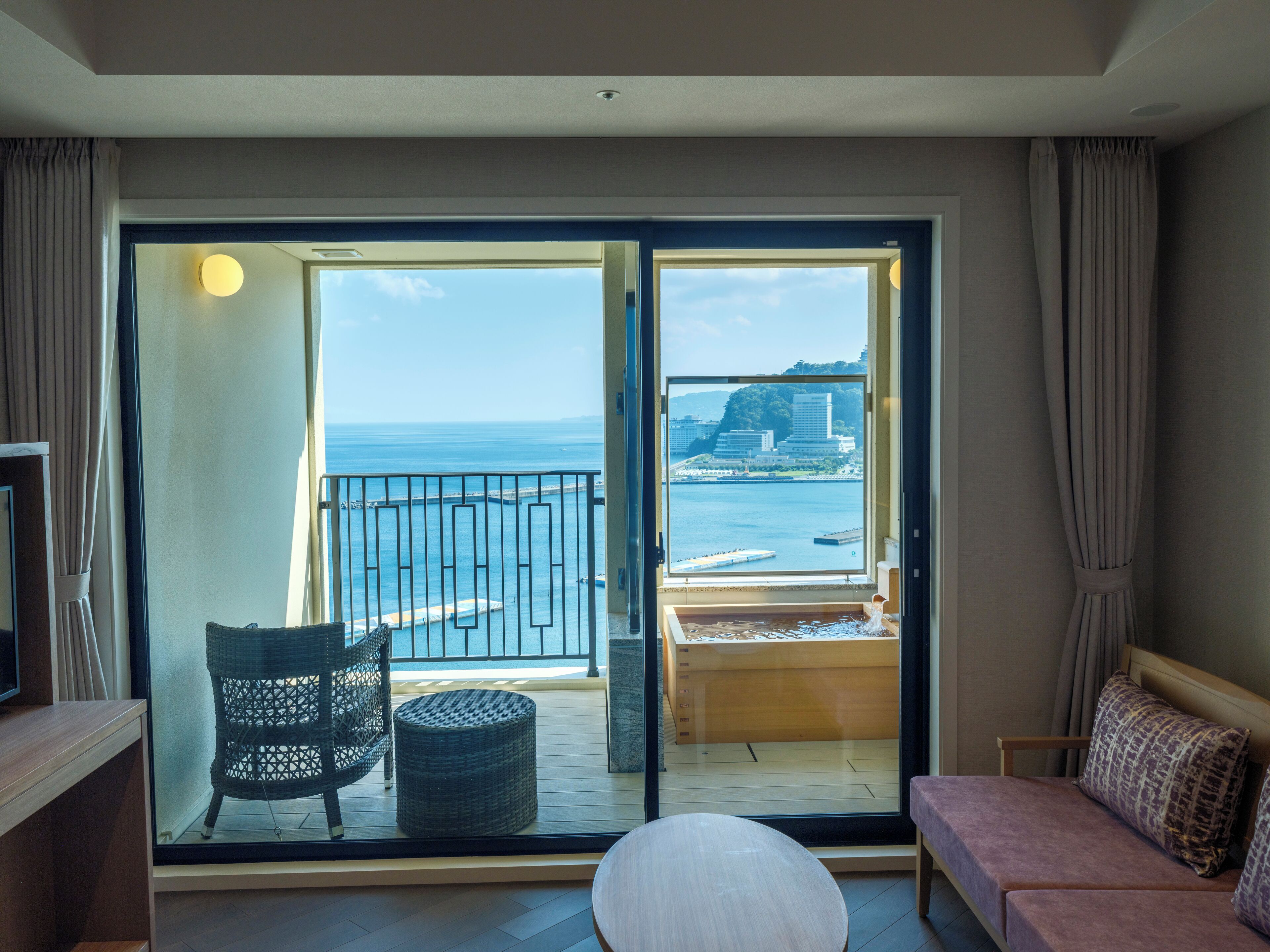 Twin Room with Open Air Bath - East Tower, Non-smoking | Balcony view