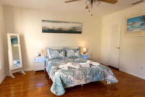 1 bedroom, desk, iron/ironing board, travel crib - Waterfront Oasis | 2BR Canal Home w/ Private Dock (Miami)