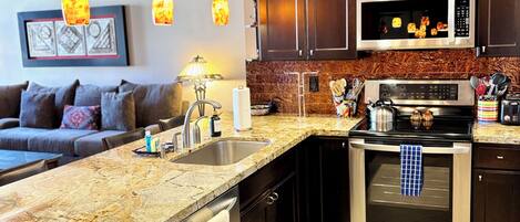 Microwave, oven, stovetop, dishwasher
