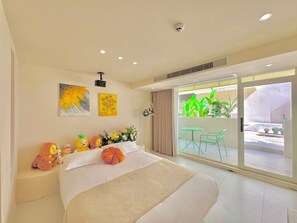 家庭双床房, 露台, 庭院景观 | 免费 WiFi