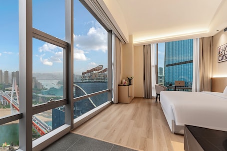 Panoramic Room, City View, Corner | Premium bedding, down comforters, memory foam beds, minibar