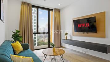 Appartement, 2 chambres, vue ville | Coin séjour