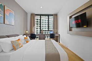 公寓, 2 间卧室, 城市景观 | 熨斗/熨衣板、免费 WiFi