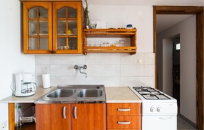 Fridge, cookware/dishes/utensils