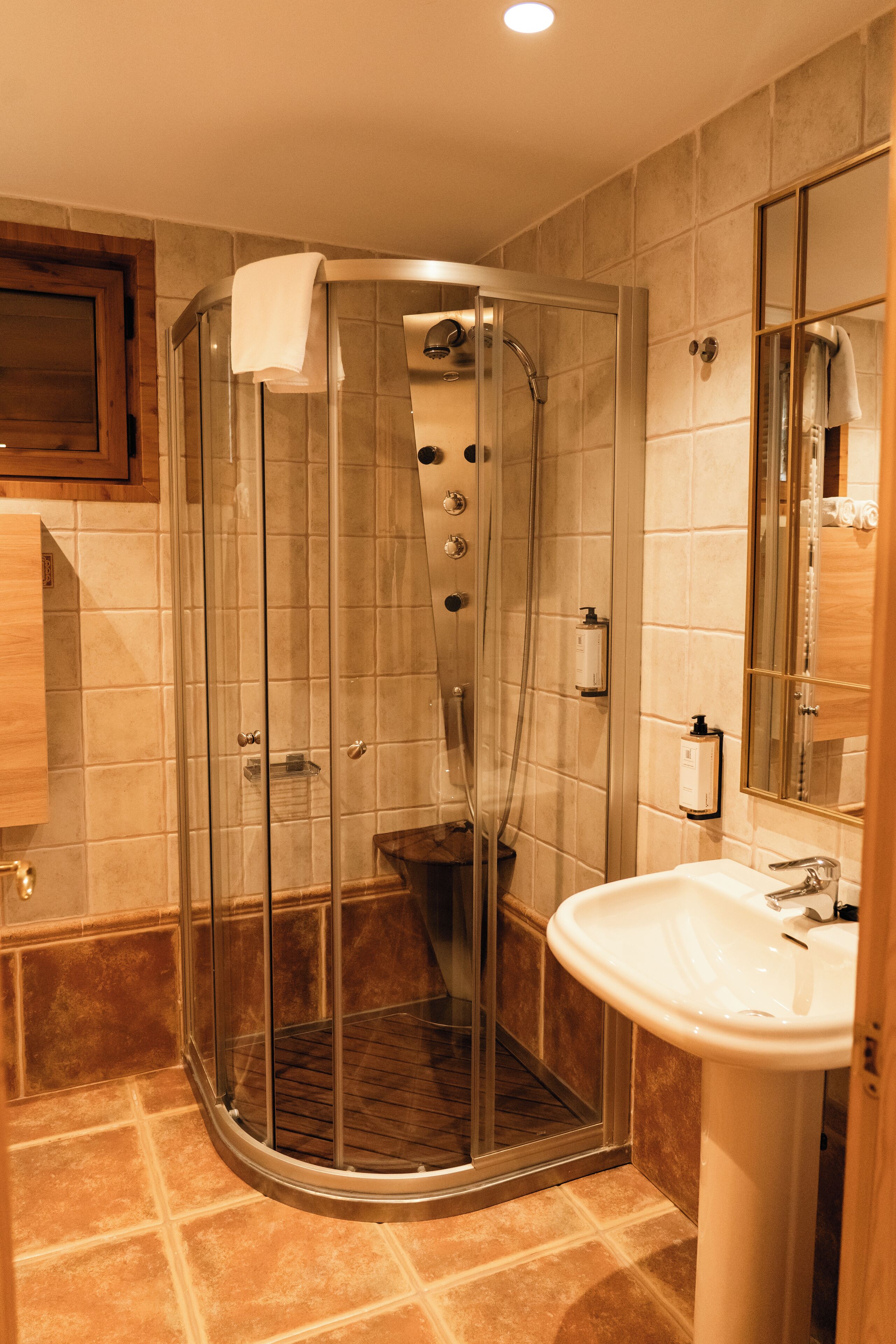 Towels, soap, shampoo, toilet paper