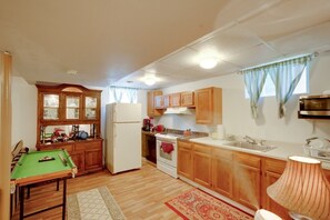 Microwave, oven, stovetop, paper towels