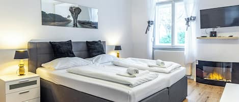 Maison Confort, 2 chambres, balcon, vue ville | Literie hypoallergénique, Wi-Fi gratuit, draps fournis