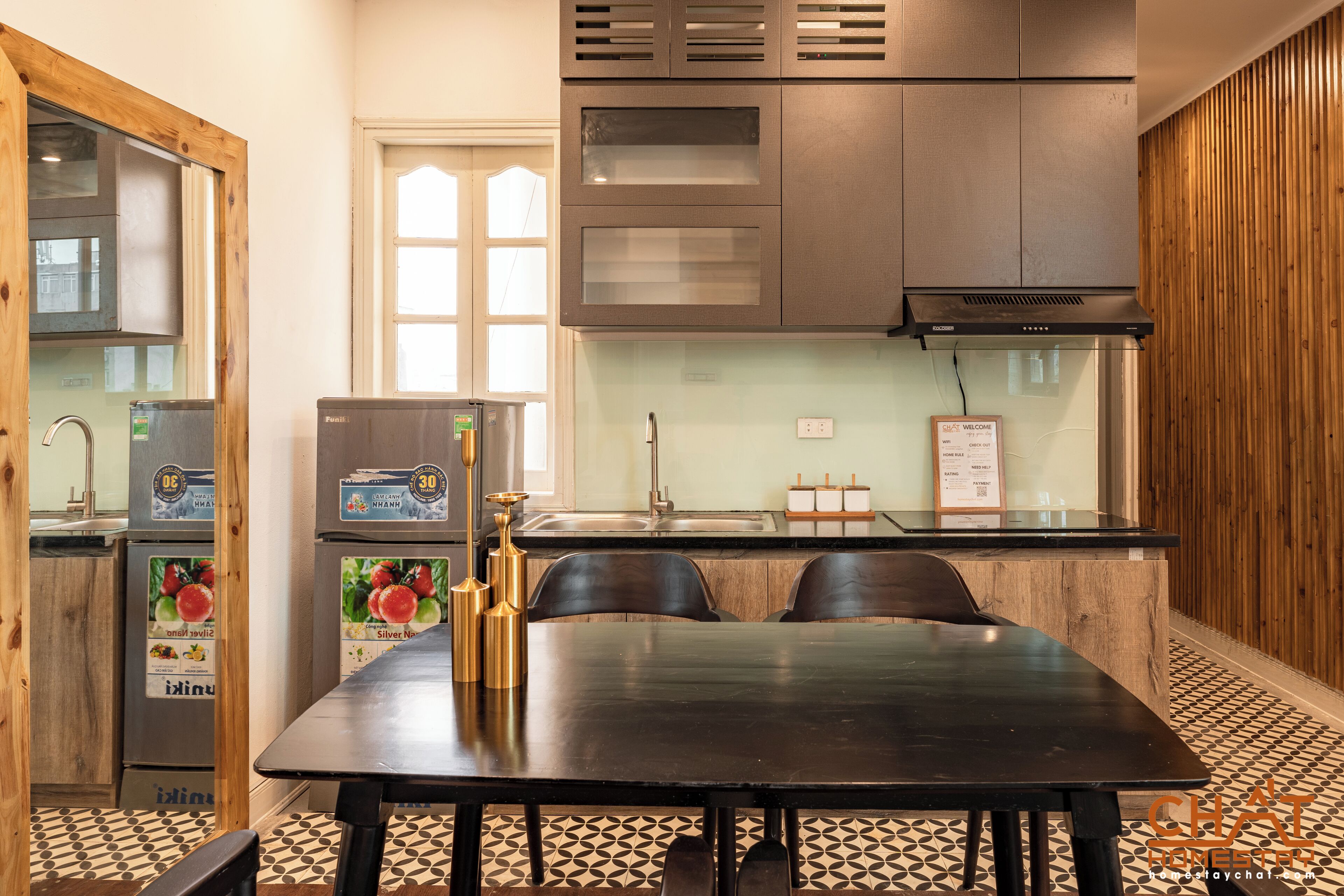 City Apartment, 2 Bedrooms, Balcony, City View | Private kitchen | Electric kettle