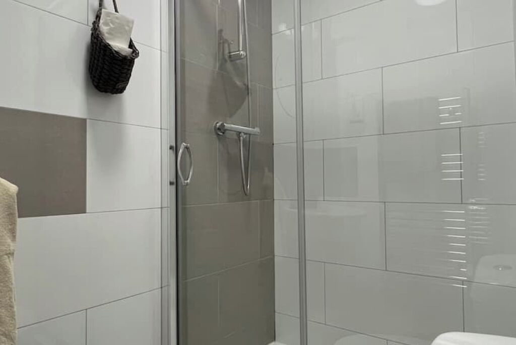 Regadera, secadora de cabello, toallas, jabón 