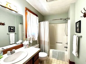 Hair dryer, towels