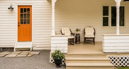Hot Tub, Fire Pit, Porch | 1850s Riverside Cabin
