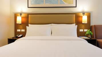 In-room safe, desk, laptop workspace, blackout drapes