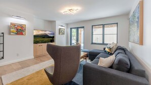 TV, fireplace, offices
