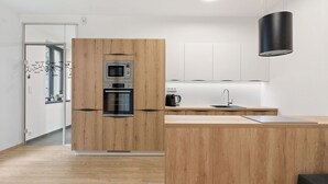 Microwave, oven, dishwasher - Beautiful apartment for 3 guests with WIFI, TV and terrace (Železný Brod)