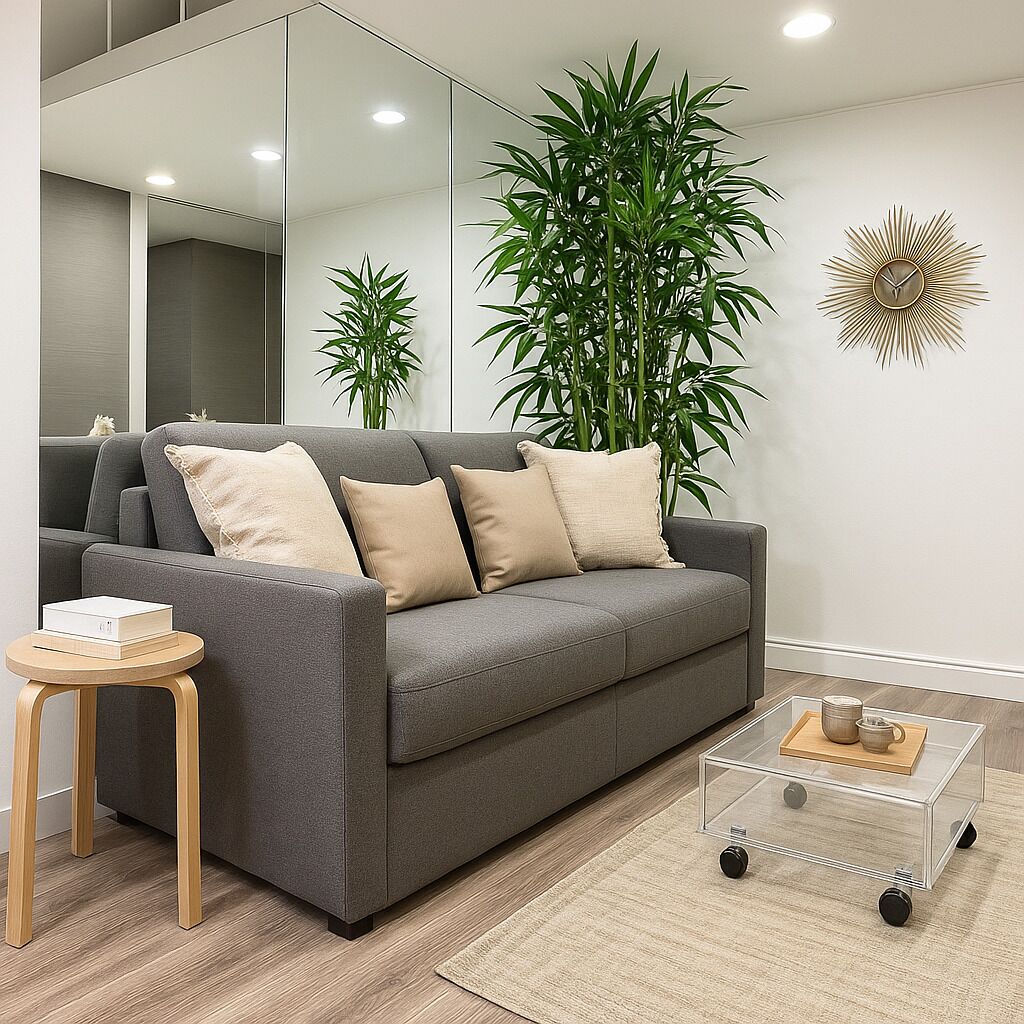 Estudio Prestigio | Área de sala de estar | Smart TV de 80 cm con canales digitales 