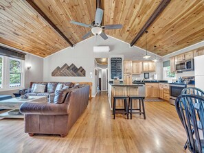 TV, fireplace, offices