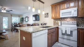 Microwave, oven, stovetop, dishwasher